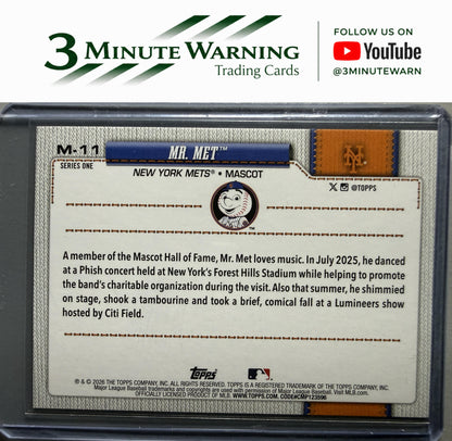 2026 Topps #M-11 Mr. Met Mascots
