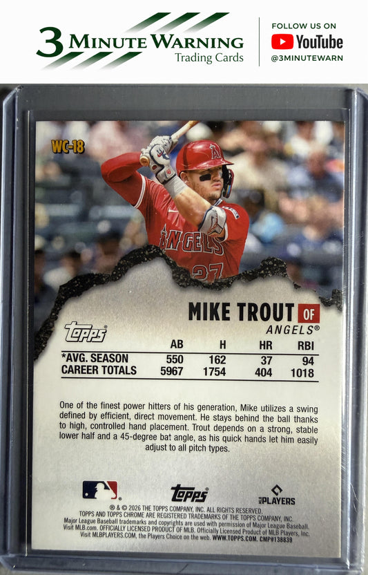 2026 Topps Chrome #WC-18 Mike Trout Wrecking Crew