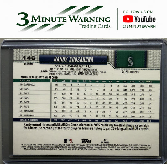 2026 Topps Chrome #146 Randy Arozarena