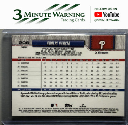 2026 Topps Chrome #206 Adolis Garcia