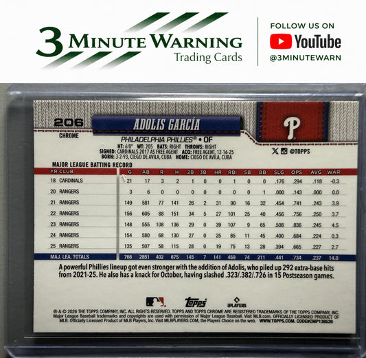 2026 Topps Chrome #206 Adolis Garcia