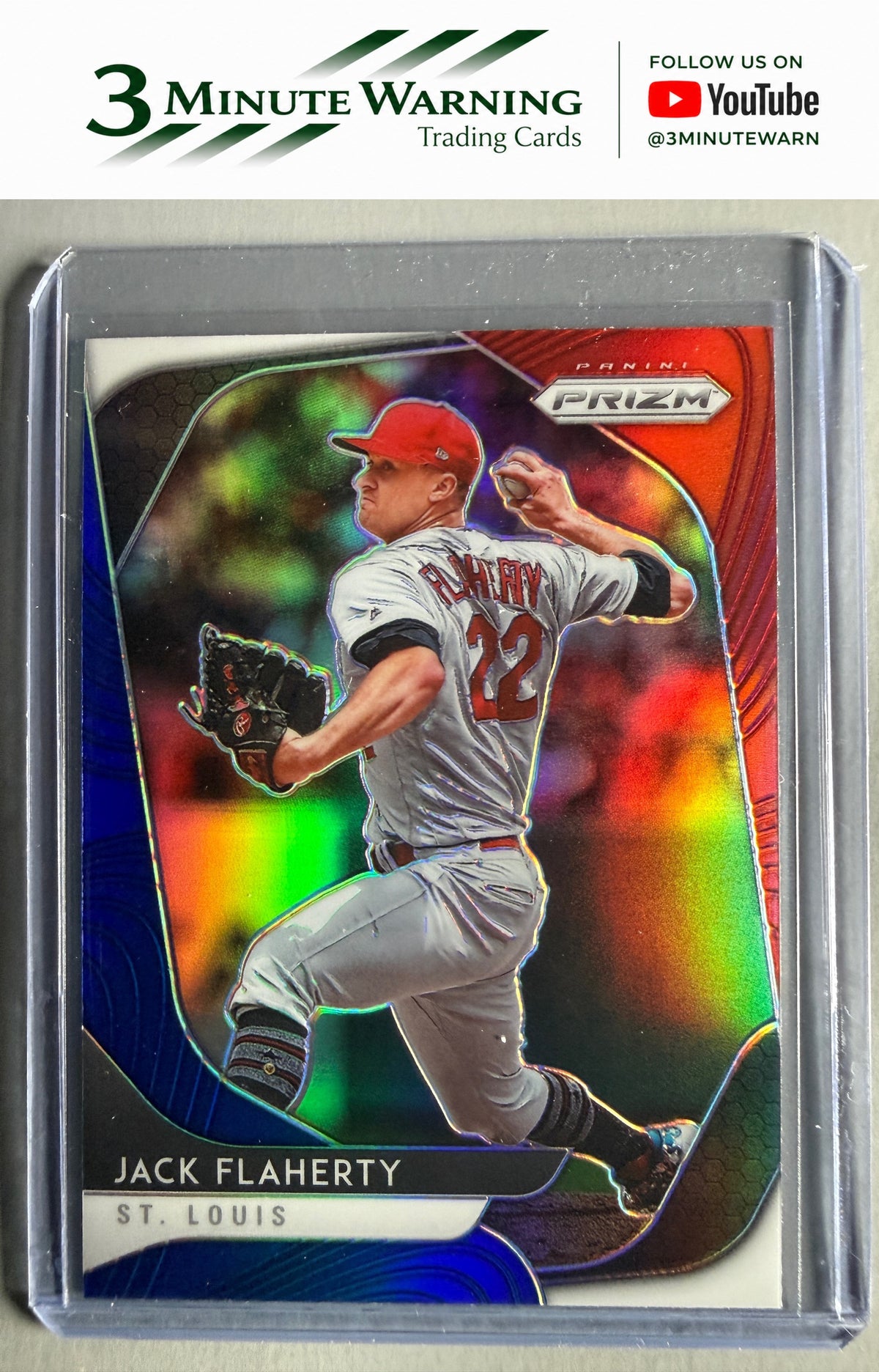 2020 Panini Prizm #58 Jack Flaherty Red, White and Blue Prizm