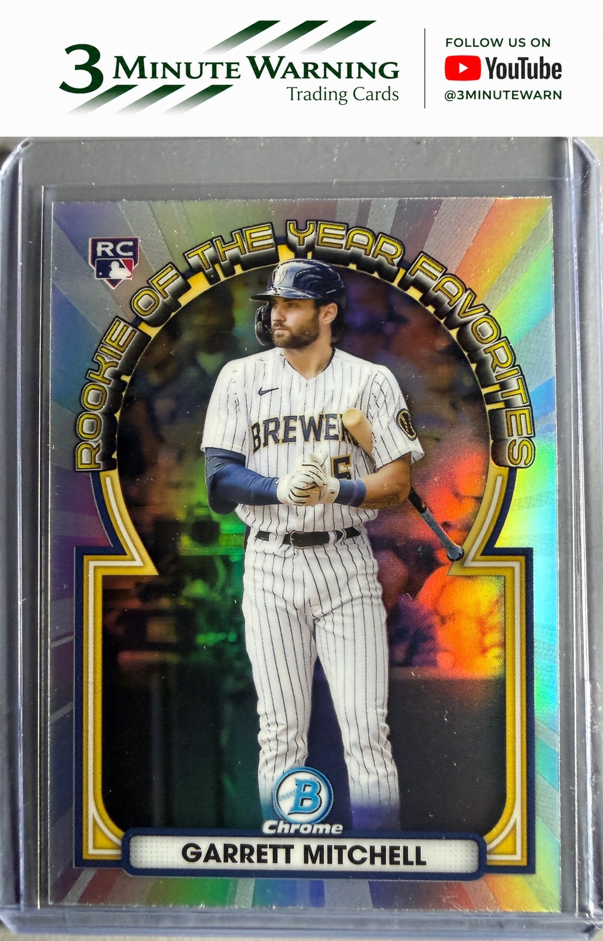 2023 Bowman #ROYF-7 Garrett Mitchell Rookie of the Year Favorites