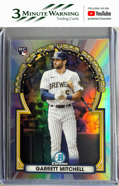 2023 Bowman #ROYF-7 Garrett Mitchell Rookie of the Year Favorites