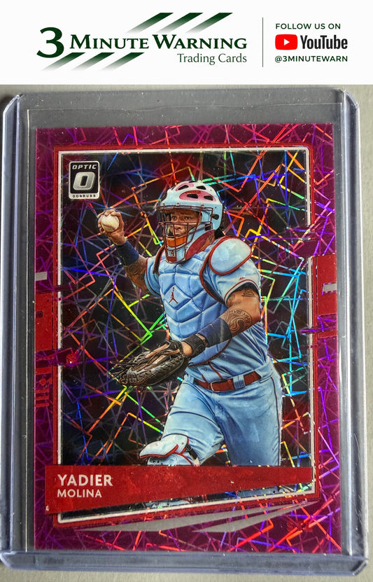 2020 Donruss Optic #102 Yadier Molina Pink Velocity #/199