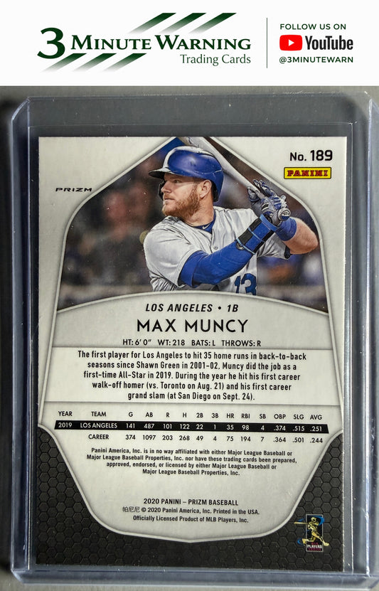 2020 Panini Prizm #189 Max Muncy Silver Prizm