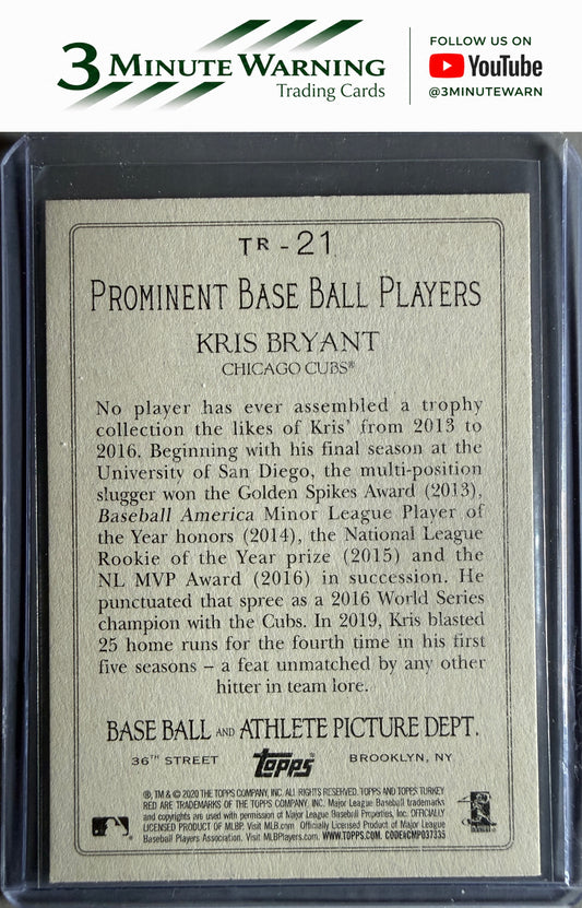 2020 Topps #TR-21 Kris Bryant Turkey Red 2020 (Series 1)