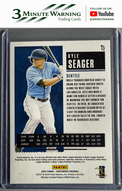 2020 Panini Contenders #12 Kyle Seager Season Ticket Purple
