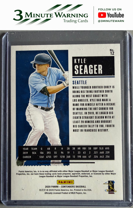2020 Panini Contenders #12 Kyle Seager Season Ticket Purple