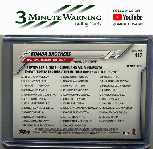 2020 Topps #412 Bomba Brothers