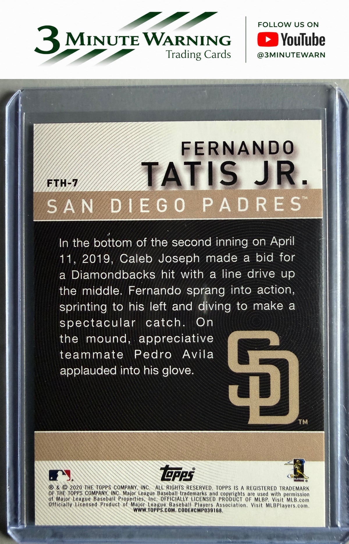 2020 Topps #FTH-7 Fernando Tatis Jr. Fernando Tatis Jr. Highlights