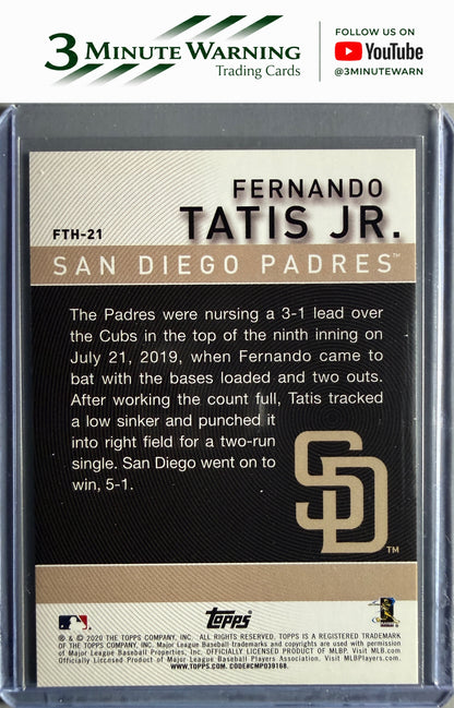 2020 Topps #FTH-21 Fernando Tatis Jr. Fernando Tatis Jr. Highlights