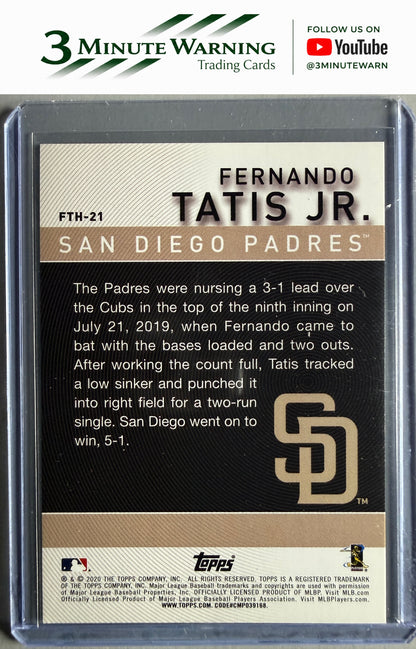 2020 Topps #FTH-21 Fernando Tatis Jr. Fernando Tatis Jr. Highlights