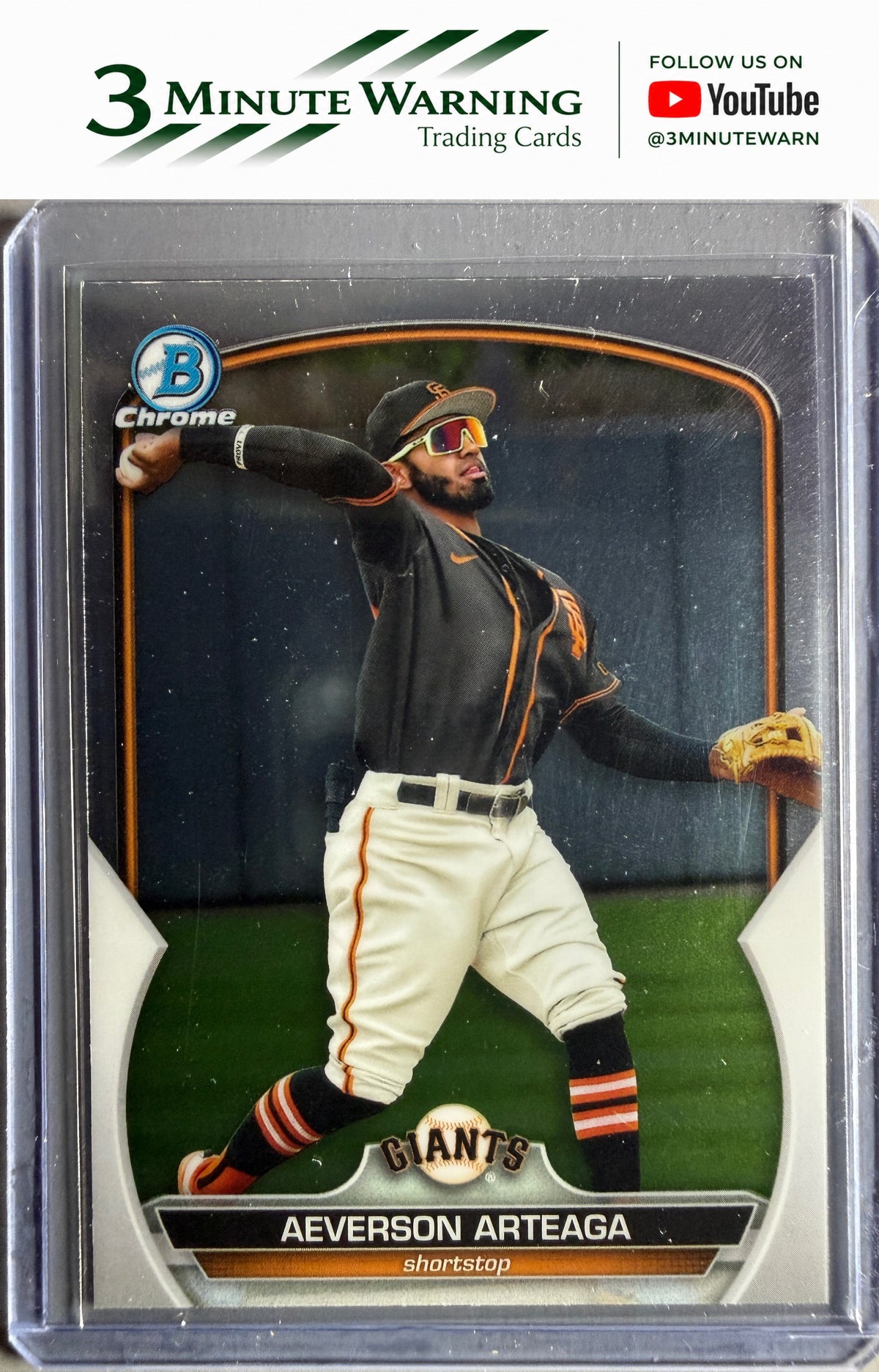 2023 Bowman #BCP-60 Aeverson Arteaga Chrome Prospects