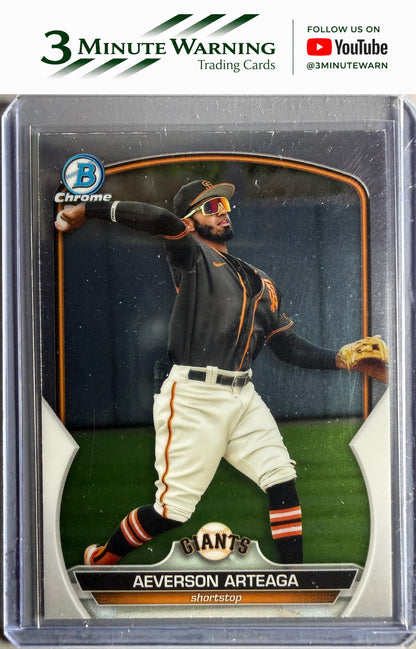 2023 Bowman #BCP-60 Aeverson Arteaga Chrome Prospects