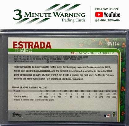 2019 Topps Holiday #HW114 Thairo Estrada