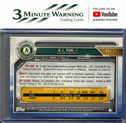 2019 Bowman #BCP-17 A.J. Puk Chrome Prospects