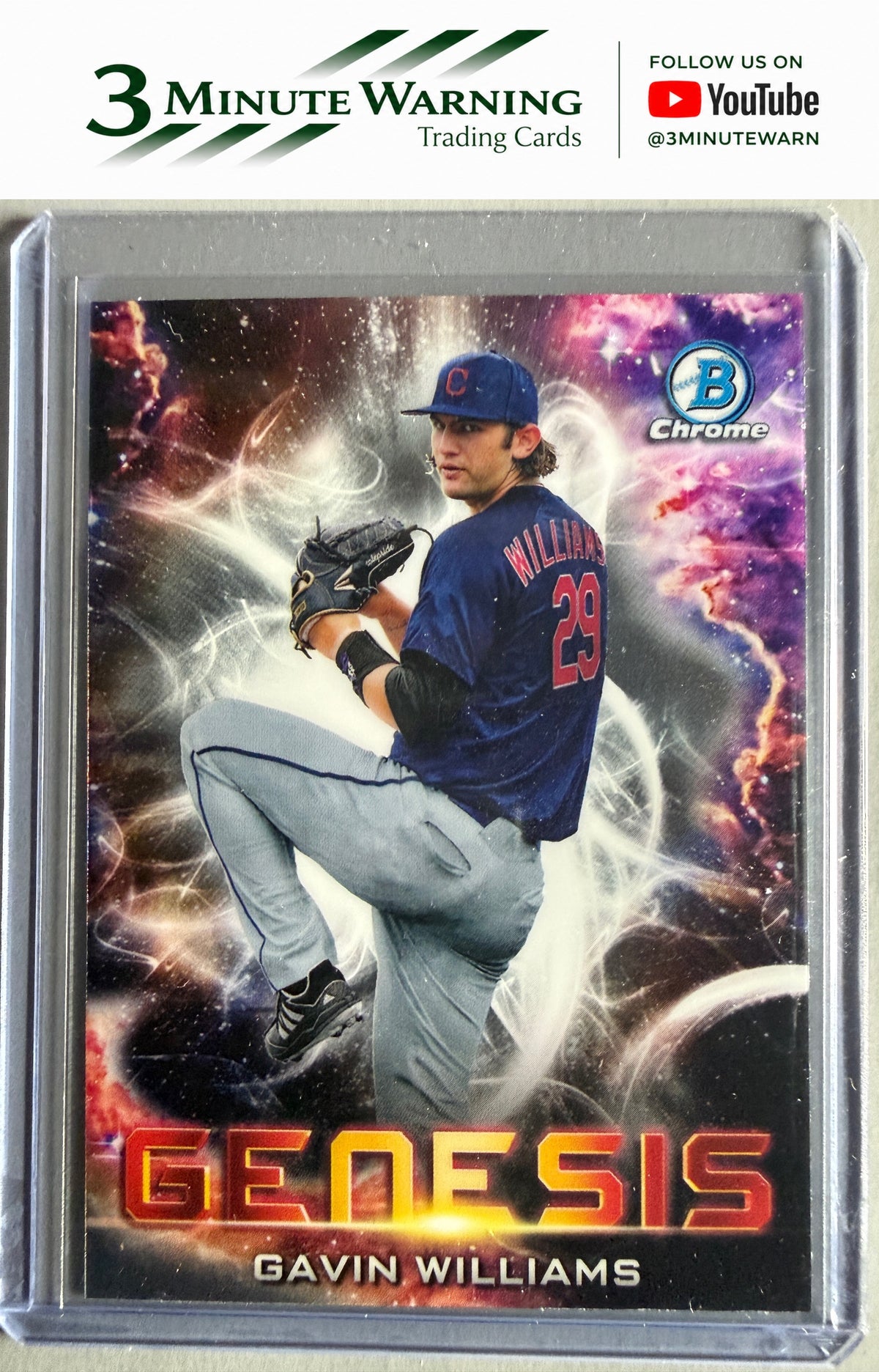 2021 Bowman Draft #GNS-18 Gavin Williams Genesis