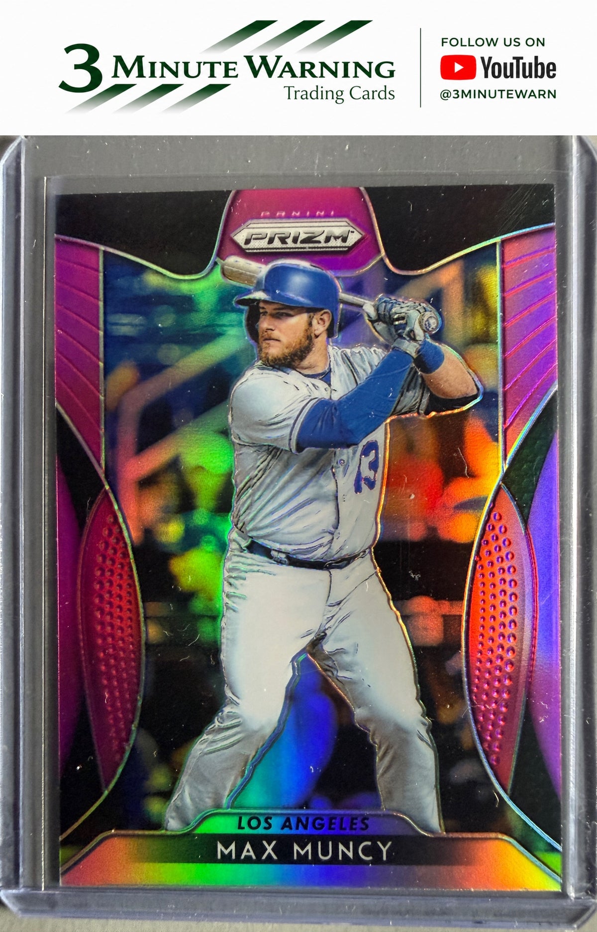 2019 Panini Prizm #218 Max Muncy Pink Prizm