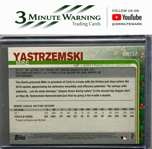 2019 Topps Holiday #HW157 Mike Yastrzemski