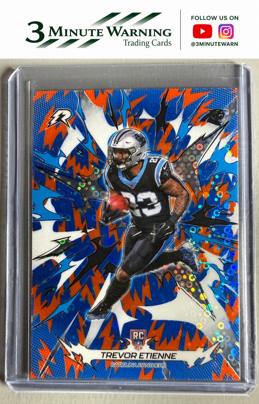 2025 Topps Resurgence #114 Trevor Etienne Blue & Orange Spark Refractor