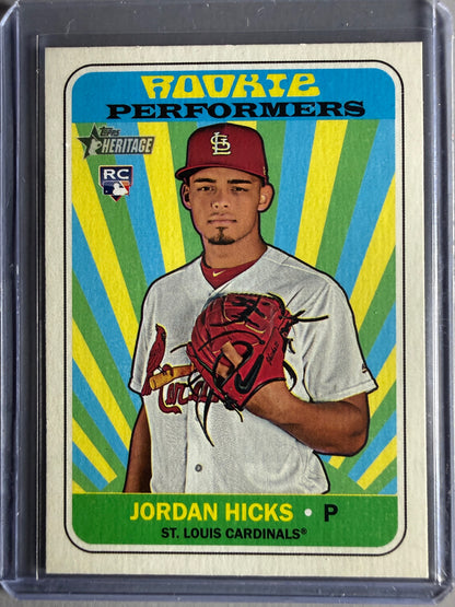 2018 Topps Heritage #RP-JH Jordan Hicks Rookie Performers