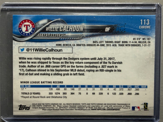 2018 Topps Chrome #113 Willie Calhoun