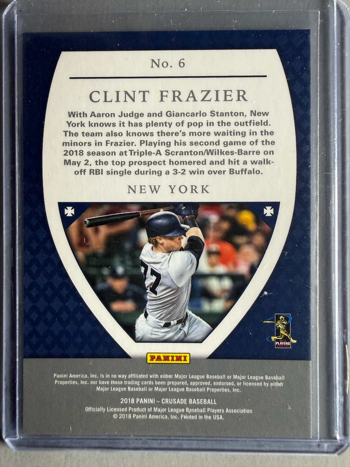 2018 Panini Chronicles #6 Clint Frazier Crusade
