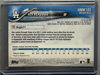 2018 Topps Holiday #HMW105 Alex Verdugo
