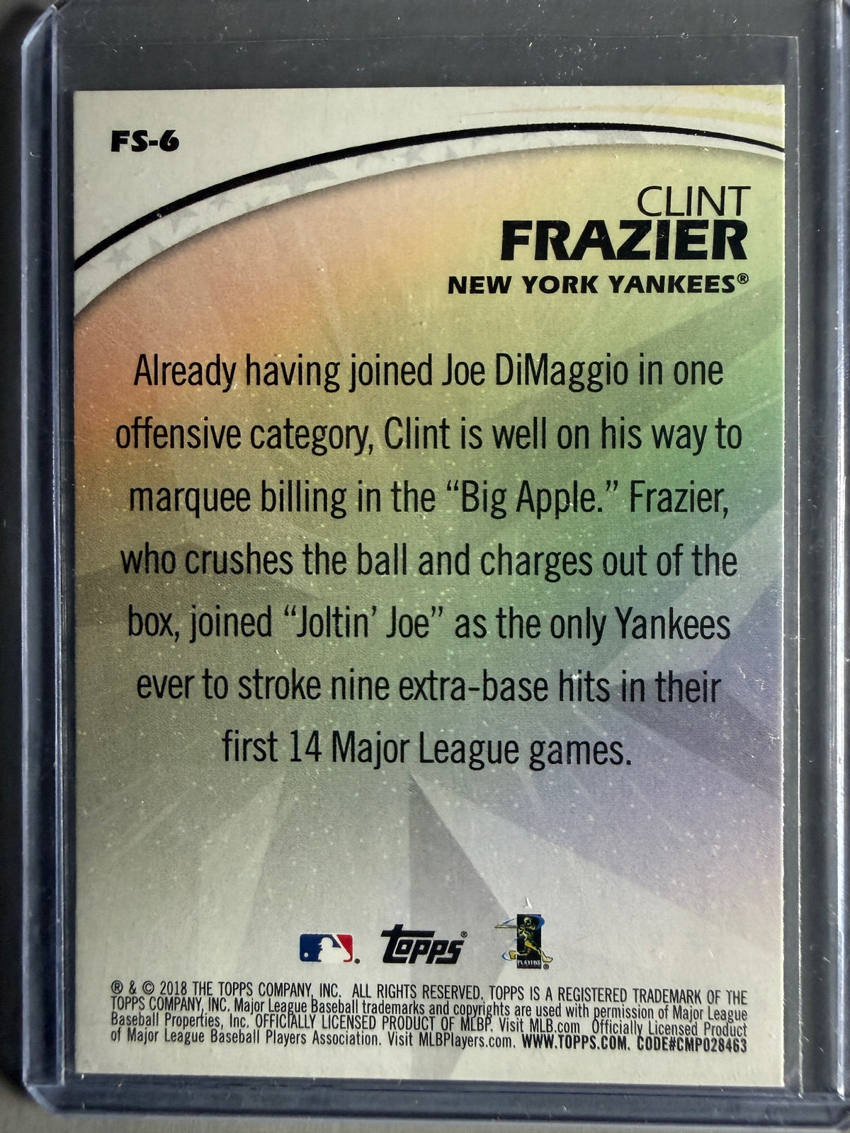 2018 Topps #FS-6 Clint Frazier Future Stars