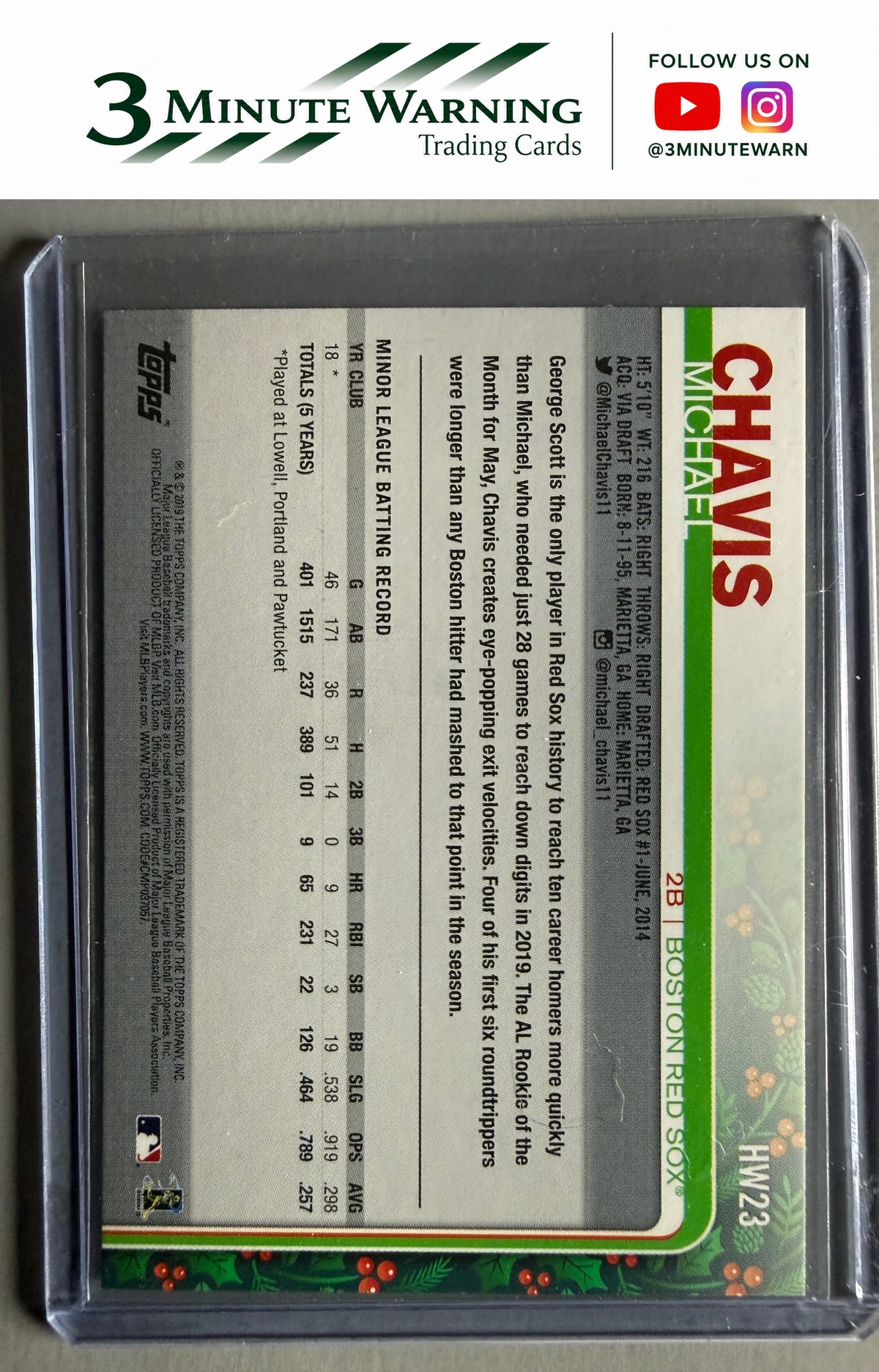 2019 Topps Holiday #HW23 Michael Chavis