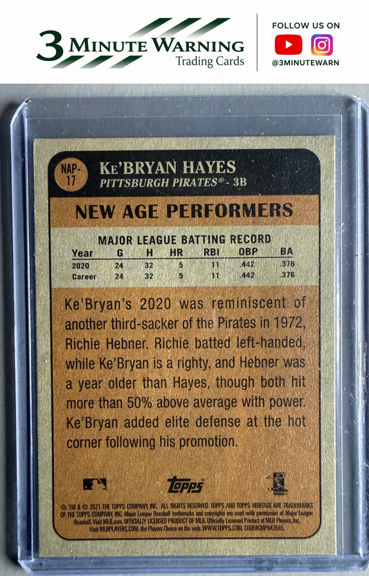 2021 Topps Heritage #NAP-17 Ke'Bryan Hayes New Age Performers