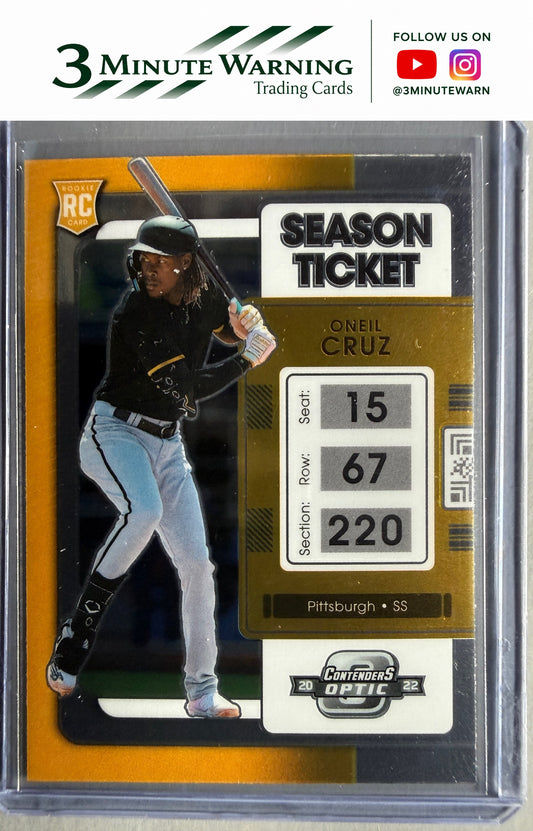 2022 Panini Chronicles #3 Oneil Cruz Contenders Optic