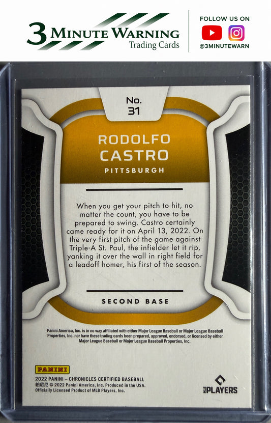 2022 Panini Chronicles #31 Rodolfo Castro Certified