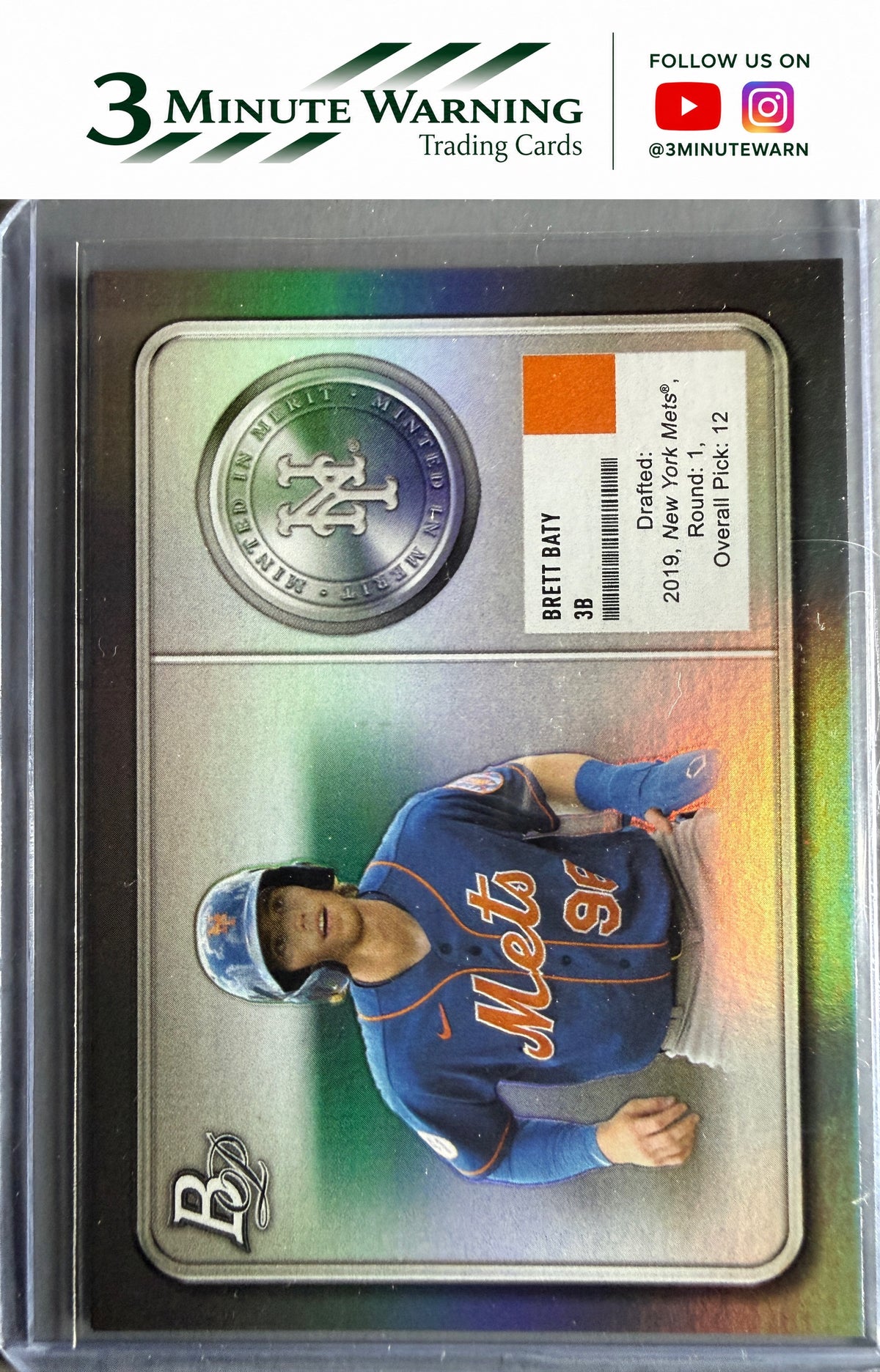 2022 Bowman Platinum #MM-2 Brett Baty Minted in Merit