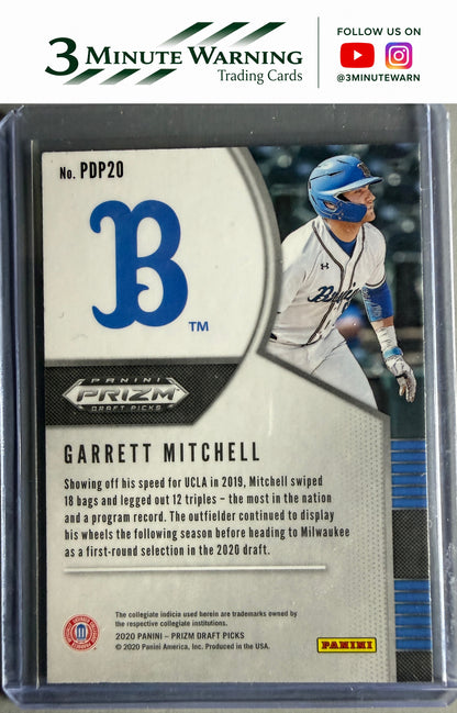 2020 Panini Prizm Draft Picks #PDP20 Garrett Mitchell