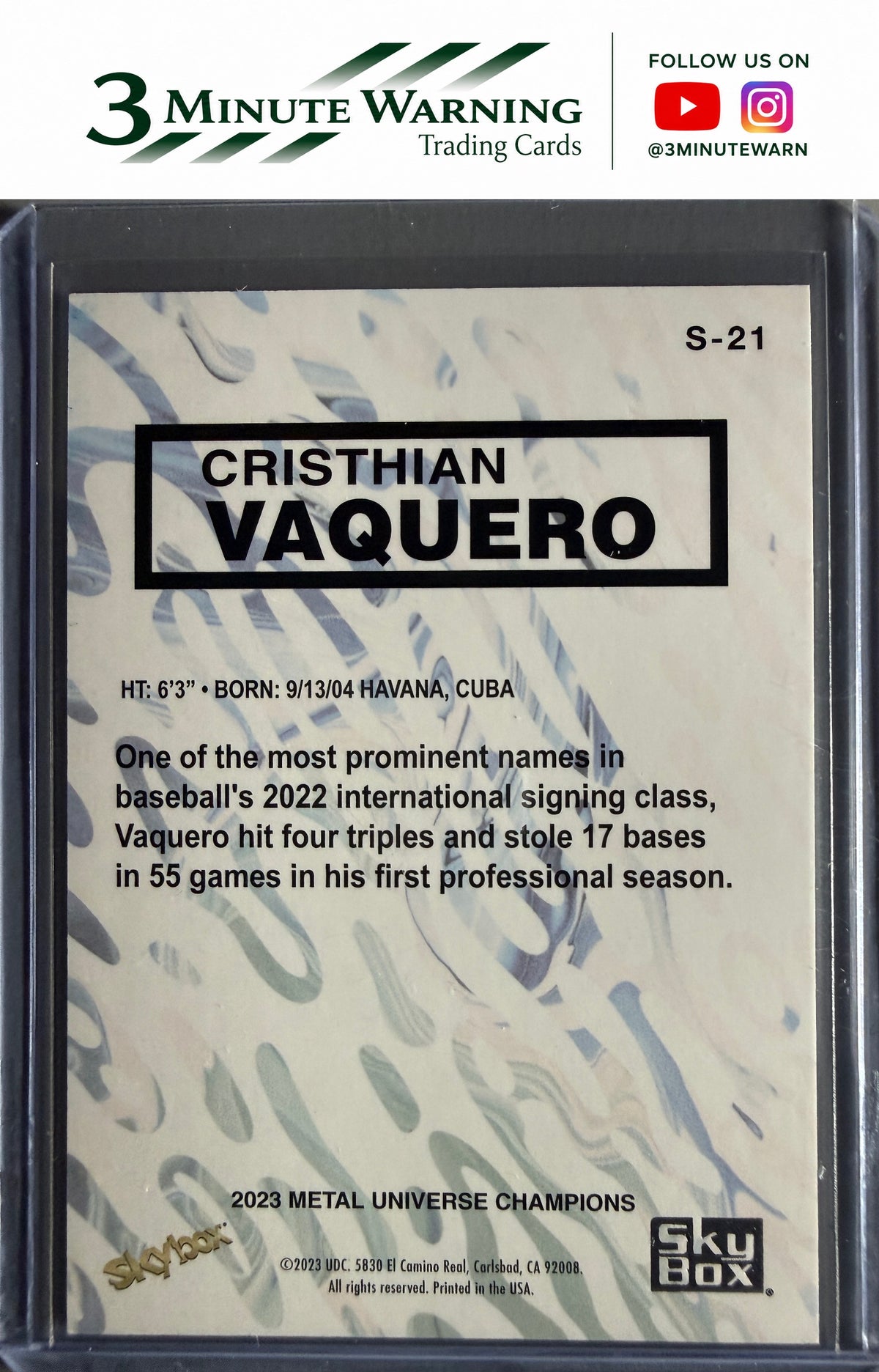 2023 SkyBox Metal Universe Champions #S-21 Cristhian Vaquero SkyBox Premium Gold