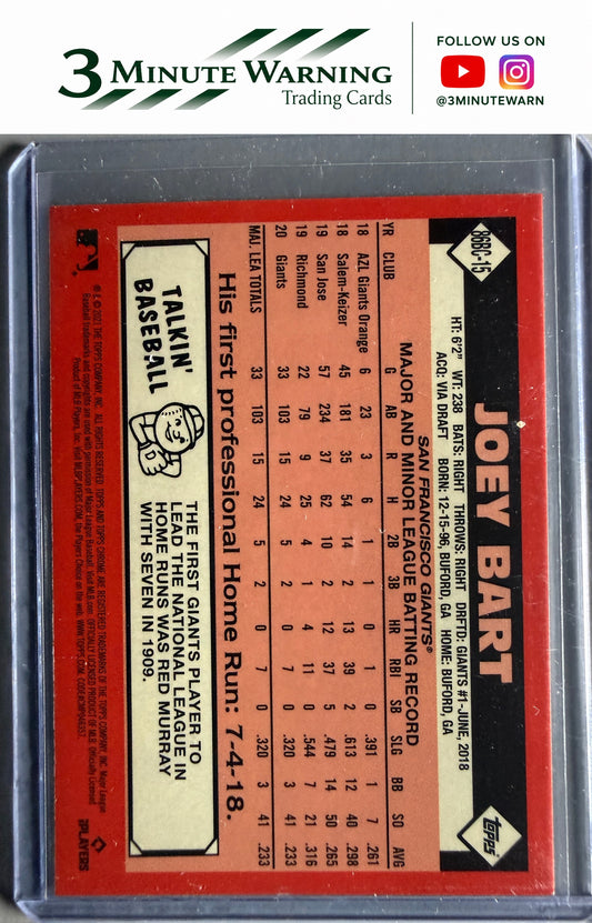 2021 Topps Chrome #86BC-15 Joey Bart 1986 Topps Baseball 35th Anniversary