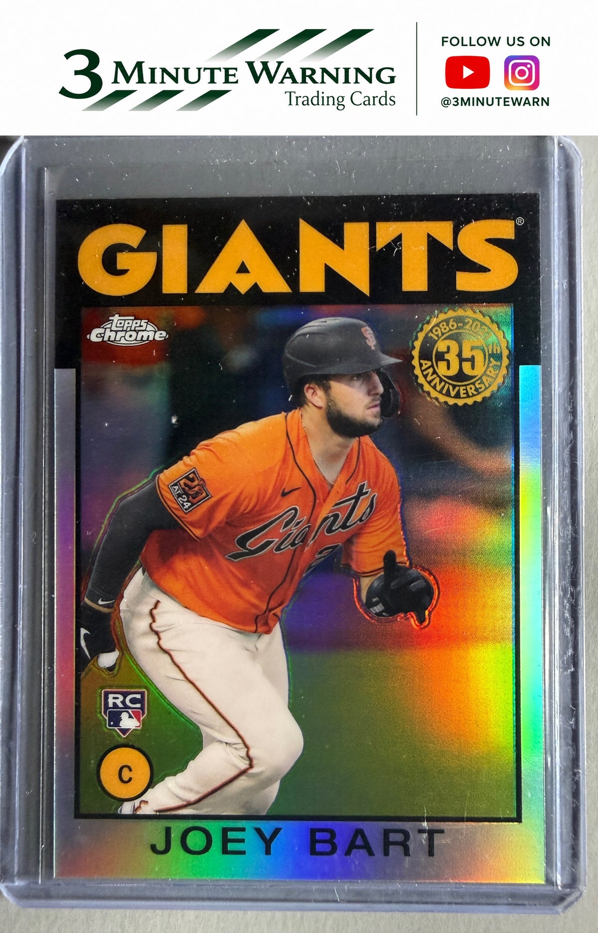 2021 Topps Chrome #86BC-15 Joey Bart 1986 Topps Baseball 35th Anniversary