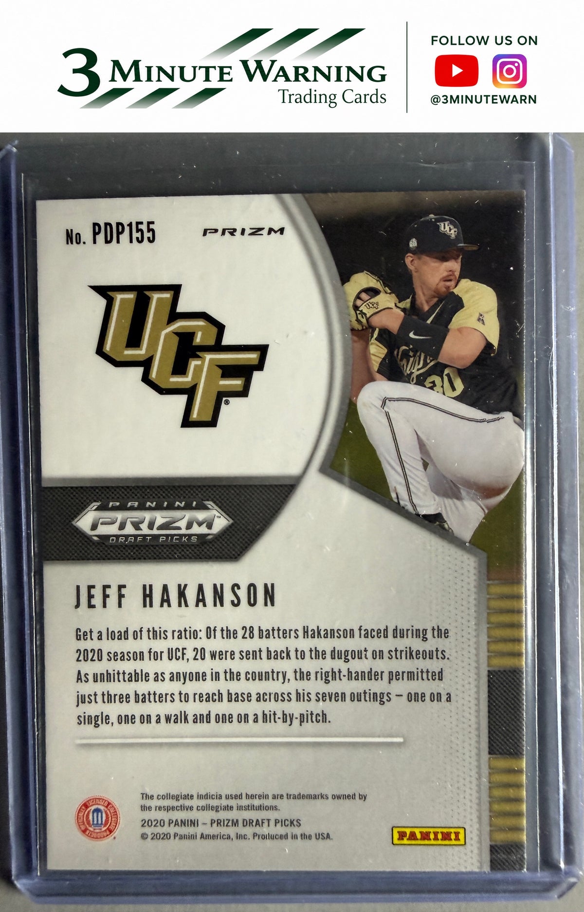 2020 Panini Prizm Draft Picks #PDP155 Jeff Hakanson Blue Wave Prizm