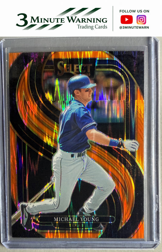 2025 Panini Select #136 Michael Young Orange Flash Prizm