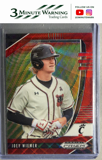 2020 Panini Prizm Draft Picks #PDP121 Joey Wiemer Red Wave Prizm
