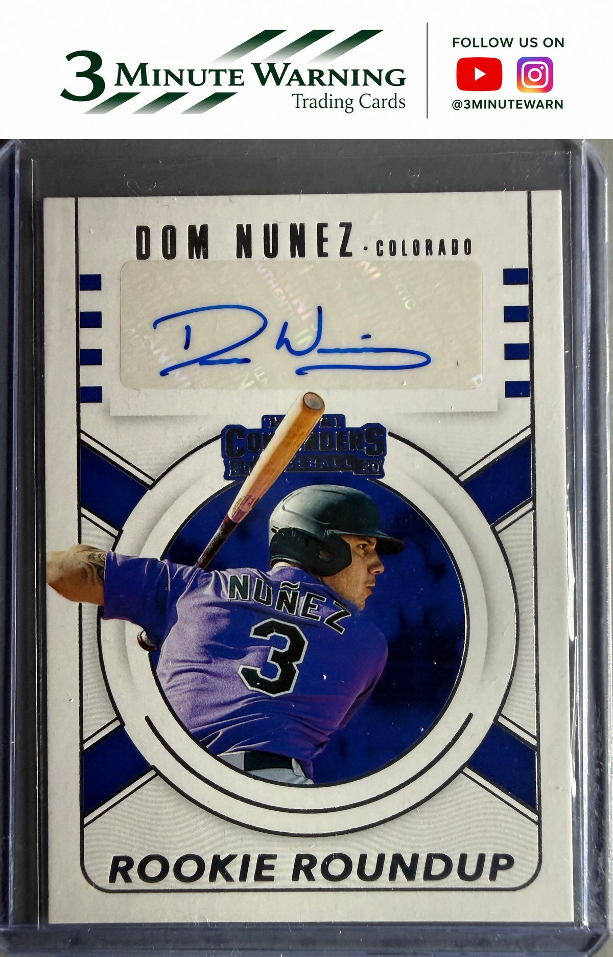 2020 Panini Contenders #RRA-DN Dom Nunez Rookie Roundup Autographs