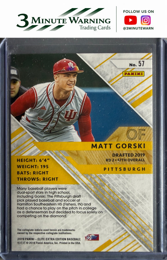 2019 Panini Elite Extra Edition #57 Matt Gorski #/999