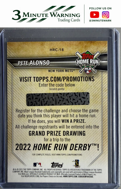 2021 Topps #HRC-18 Pete Alonso Home Run Challenge (Series Two)