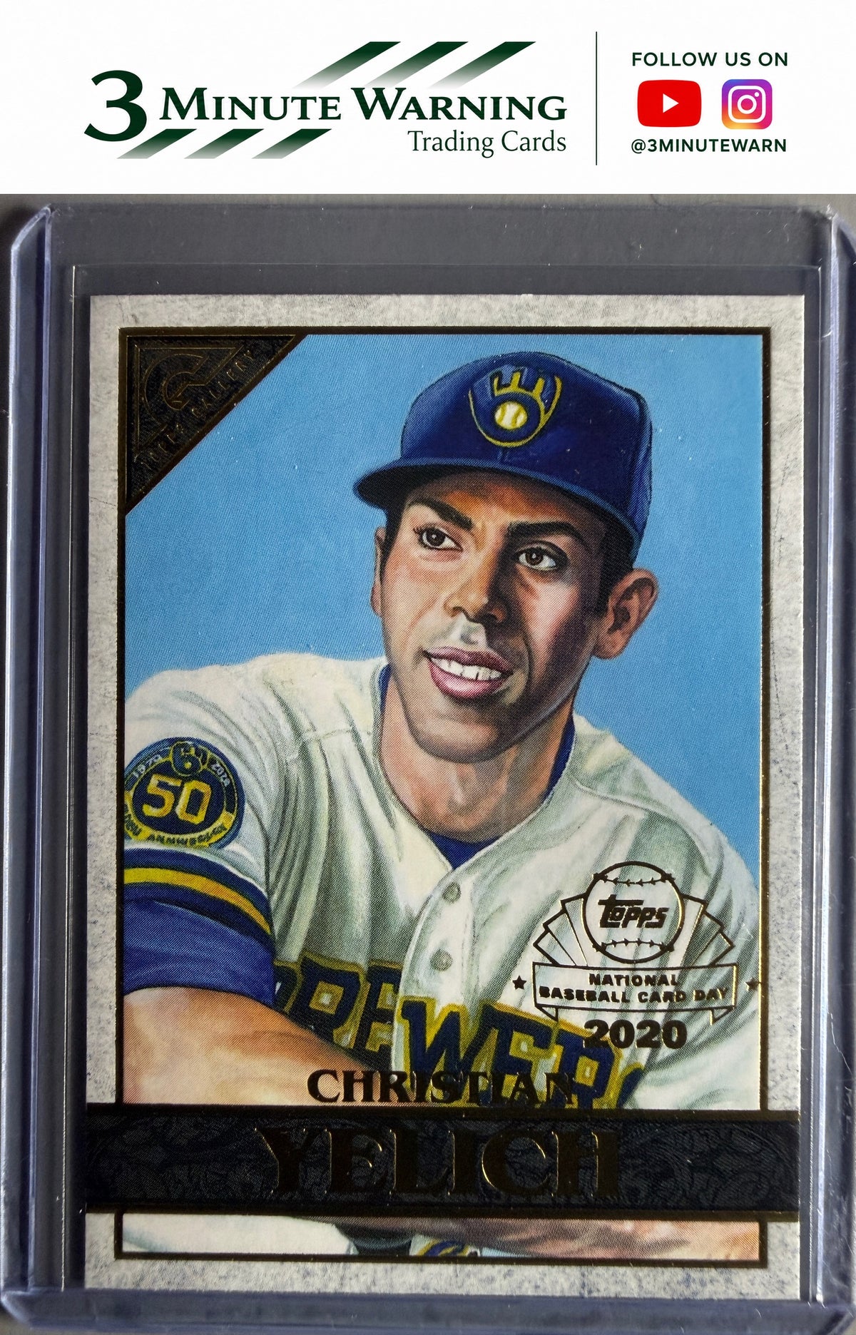 2020 Topps Chrome #GP-5 Christian Yelich Topps Gallery NBCD Preview