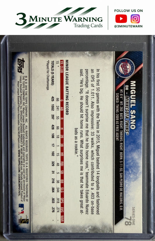 2016 Topps #78 Miguel Sano