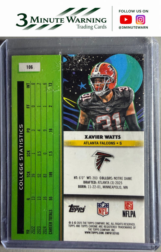 2025 Topps Chrome Cosmic #106 Xavier Watts