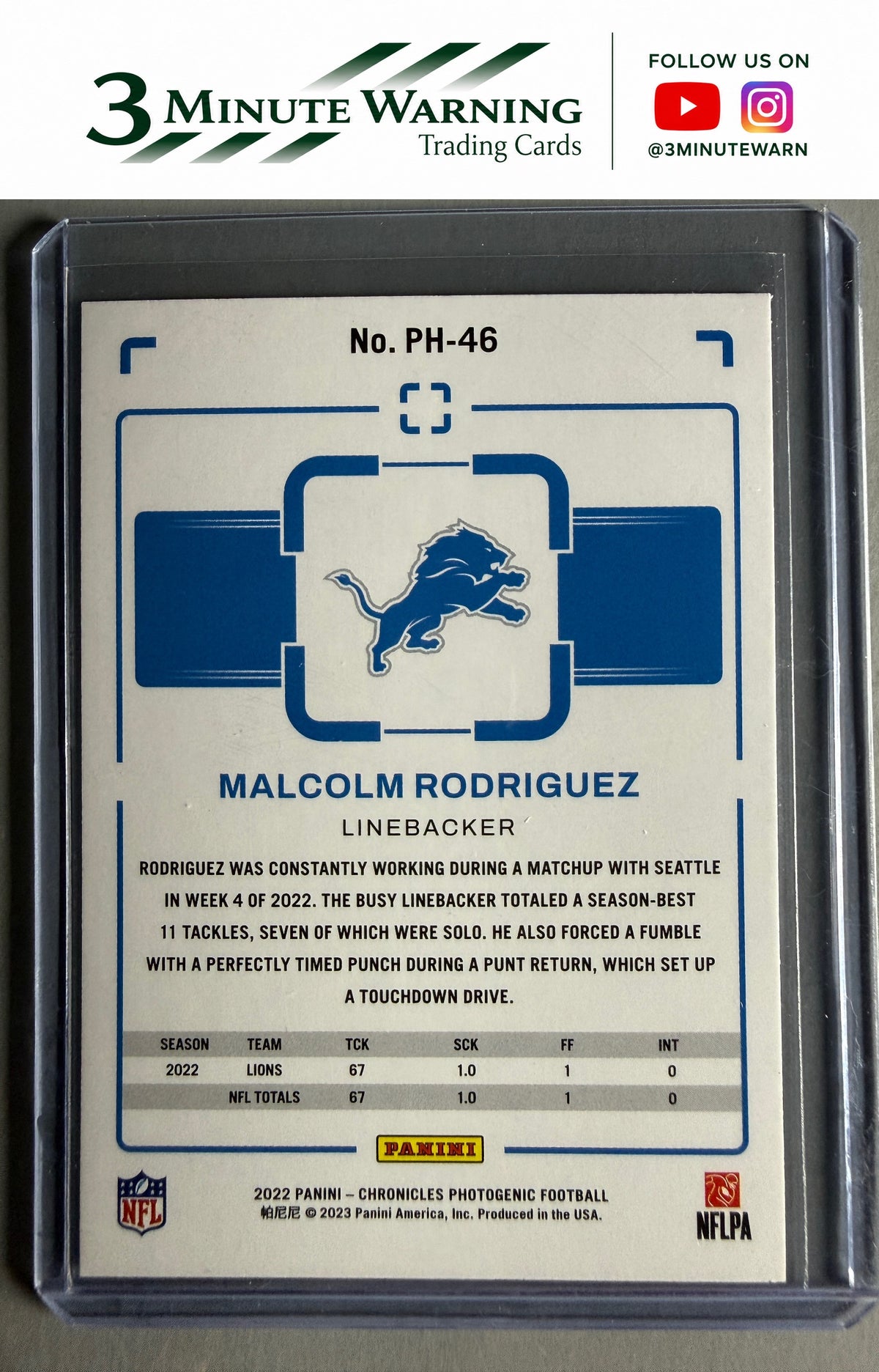 2022 Panini Chronicles #PH-46 Malcolm Rodriguez Photogenic