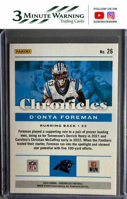 2022 Panini Chronicles #26 D'Onta Foreman Pink